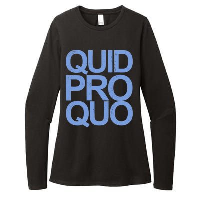 Vintage Quid Pro Quo Funny Womens CVC Long Sleeve Shirt