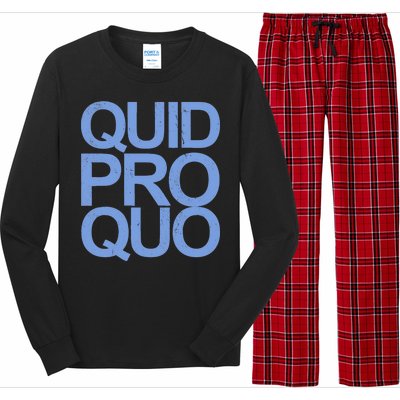 Vintage Quid Pro Quo Funny Long Sleeve Pajama Set