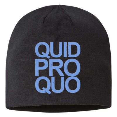 Vintage Quid Pro Quo Funny Sustainable Beanie