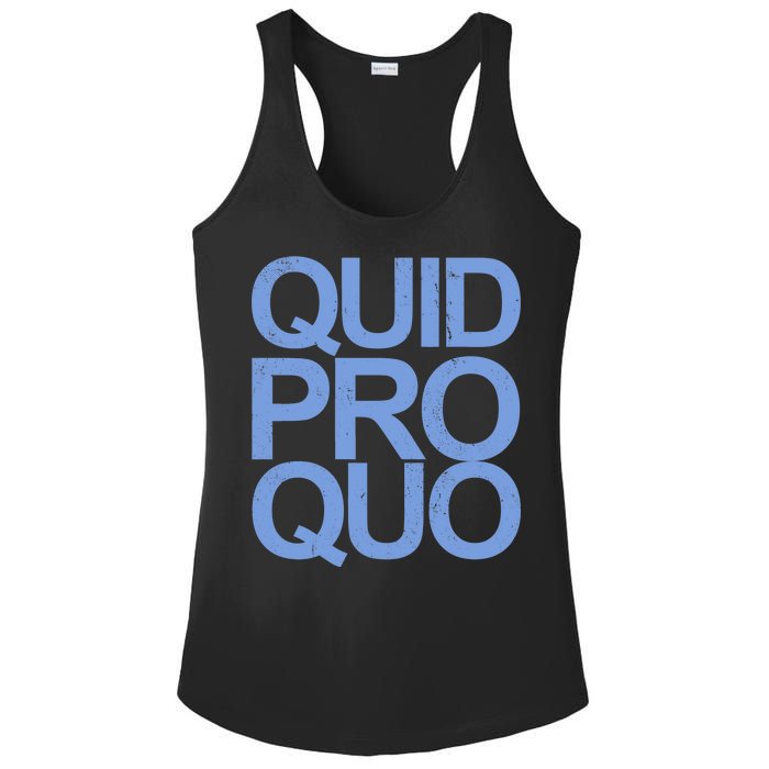 Vintage Quid Pro Quo Funny Ladies PosiCharge Competitor Racerback Tank