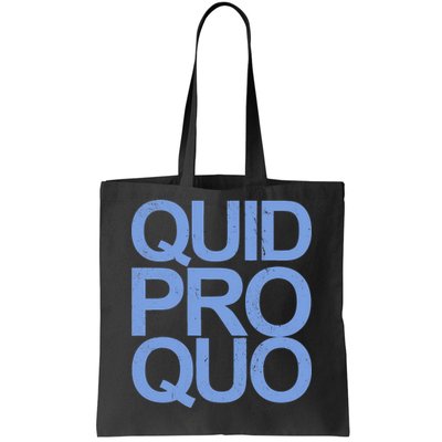 Vintage Quid Pro Quo Funny Tote Bag