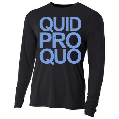 Vintage Quid Pro Quo Funny Cooling Performance Long Sleeve Crew