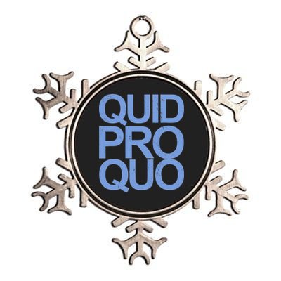 Vintage Quid Pro Quo Funny Metallic Star Ornament