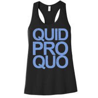 Vintage Quid Pro Quo Funny Women's Racerback Tank