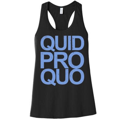 Vintage Quid Pro Quo Funny Women's Racerback Tank