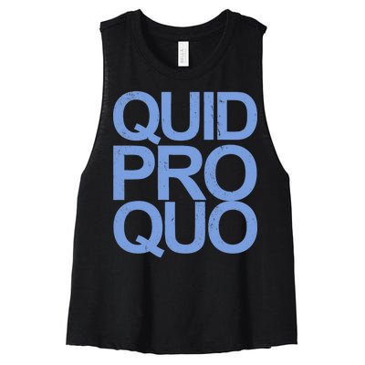 Vintage Quid Pro Quo Funny Women's Racerback Cropped Tank