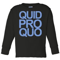 Vintage Quid Pro Quo Funny Toddler Long Sleeve Shirt