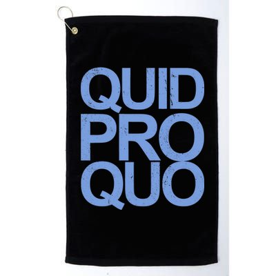 Vintage Quid Pro Quo Funny Platinum Collection Golf Towel