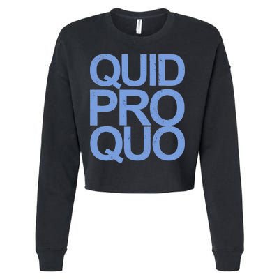 Vintage Quid Pro Quo Funny Cropped Pullover Crew