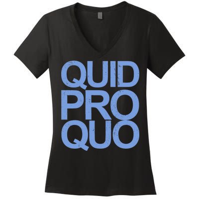 Vintage Quid Pro Quo Funny Women's V-Neck T-Shirt