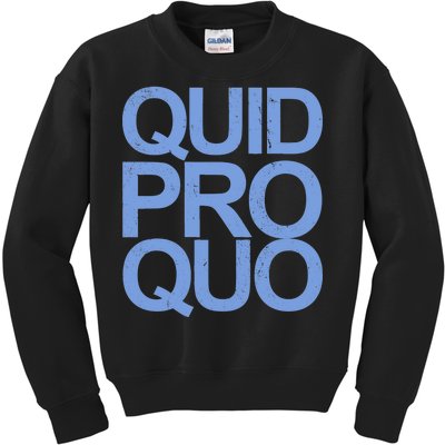 Vintage Quid Pro Quo Funny Kids Sweatshirt