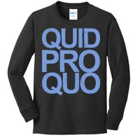 Vintage Quid Pro Quo Funny Kids Long Sleeve Shirt