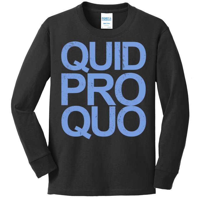 Vintage Quid Pro Quo Funny Kids Long Sleeve Shirt