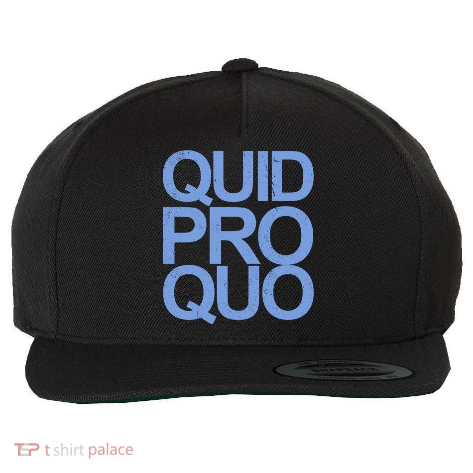 Vintage Quid Pro Quo Funny Wool Snapback Cap