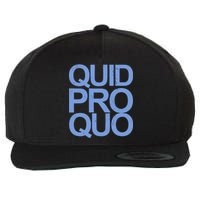 Vintage Quid Pro Quo Funny Wool Snapback Cap