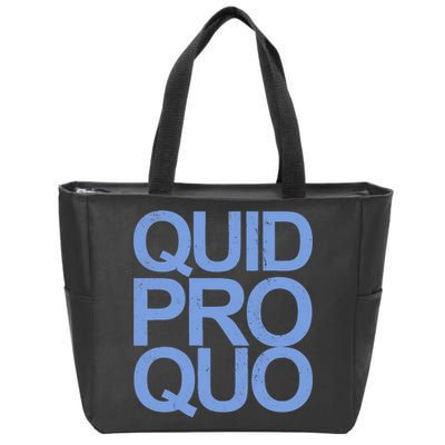 Vintage Quid Pro Quo Funny Zip Tote Bag