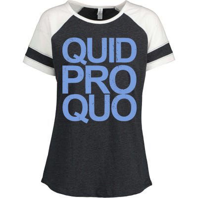 Vintage Quid Pro Quo Funny Enza Ladies Jersey Colorblock Tee