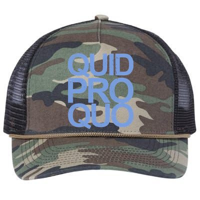 Vintage Quid Pro Quo Funny Retro Rope Trucker Hat Cap