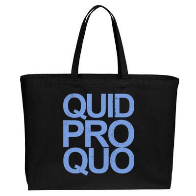 Vintage Quid Pro Quo Funny Cotton Canvas Jumbo Tote