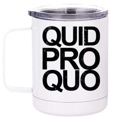 Vintage Quid Pro Quo Funny 12 oz Stainless Steel Tumbler Cup