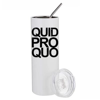 Vintage Quid Pro Quo Funny Stainless Steel Tumbler