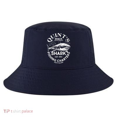 Vintage Quint's Shack Shark Fishing Charters Est 1975 Cool Comfort Performance Bucket Hat