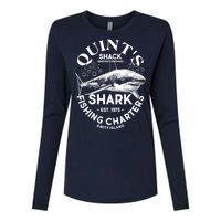 Vintage Quint's Shack Shark Fishing Charters Est 1975 Womens Cotton Relaxed Long Sleeve T-Shirt