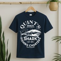 Vintage Quint's Shack Shark Fishing Charters Est 1975 T-Shirt