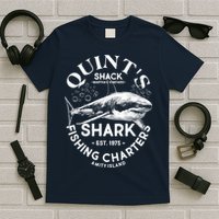 Vintage Quint's Shack Shark Fishing Charters Est 1975 T-Shirt
