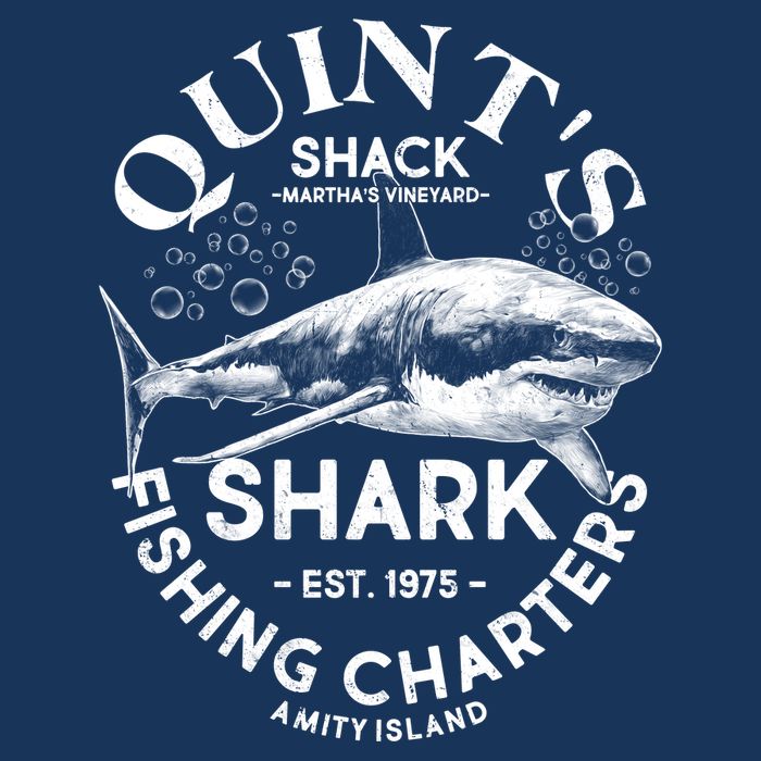 Vintage Quint's Shack Shark Fishing Charters Est 1975 Baby Bodysuit