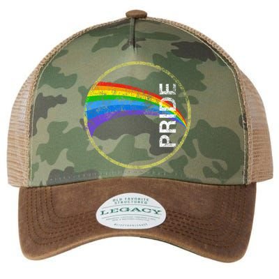 Vintage Rainbow Gay Pride Legacy Tie Dye Trucker Hat