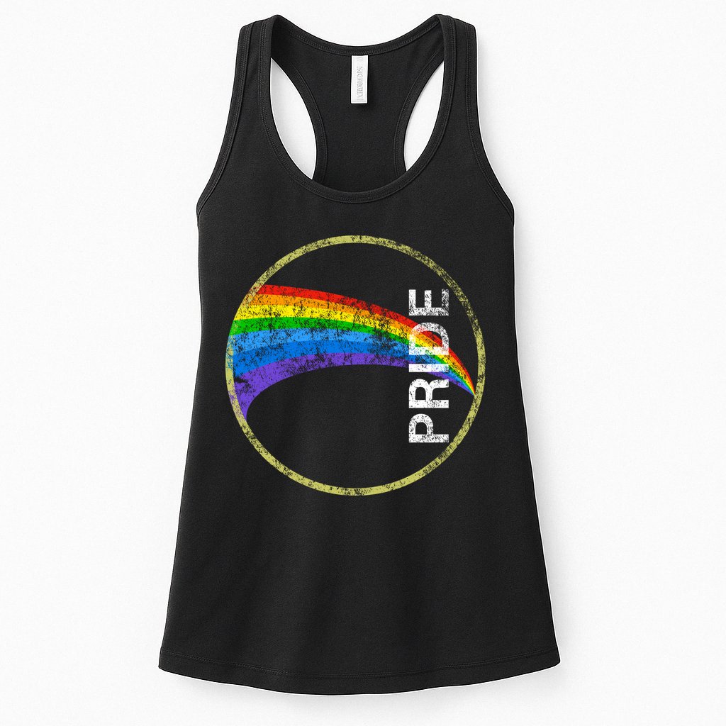 Vintage Rainbow Gay Pride Womens Tank Top