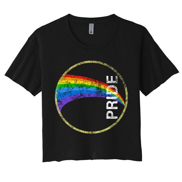 Vintage Rainbow Gay Pride Crop Top