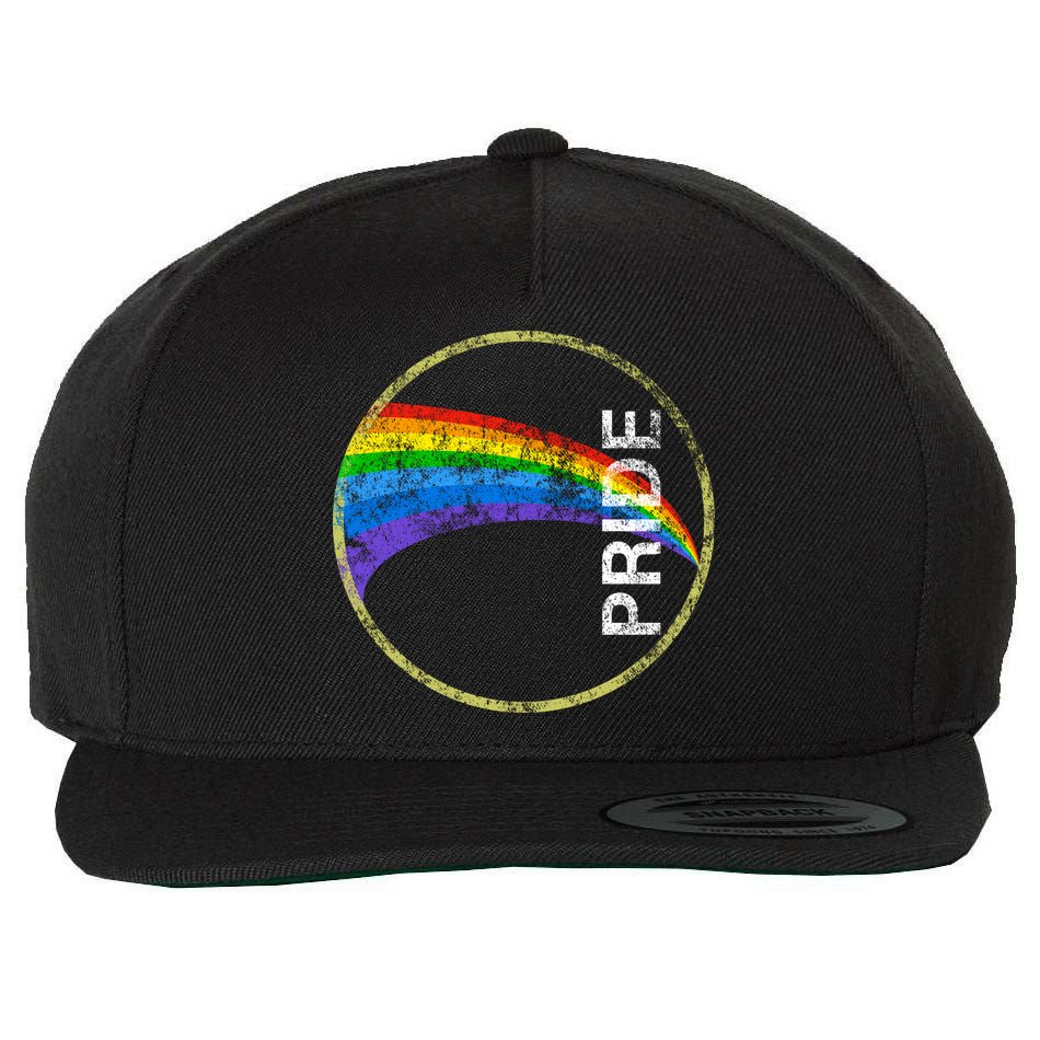 Vintage Rainbow Gay Pride Wool Snapback Cap
