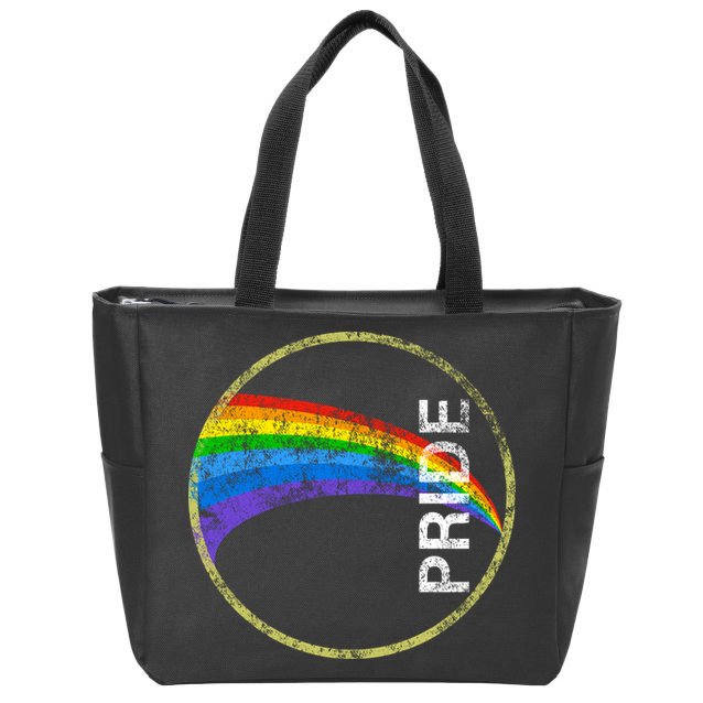 Vintage Rainbow Gay Pride Zip Tote Bag