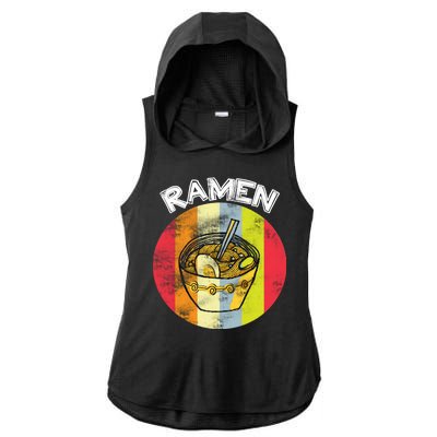 Vintage Ramen Ladies PosiCharge Tri-Blend Wicking Draft Hoodie Tank