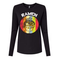 Vintage Ramen Womens Cotton Relaxed Long Sleeve T-Shirt