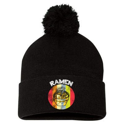 Vintage Ramen Pom Pom 12in Knit Beanie