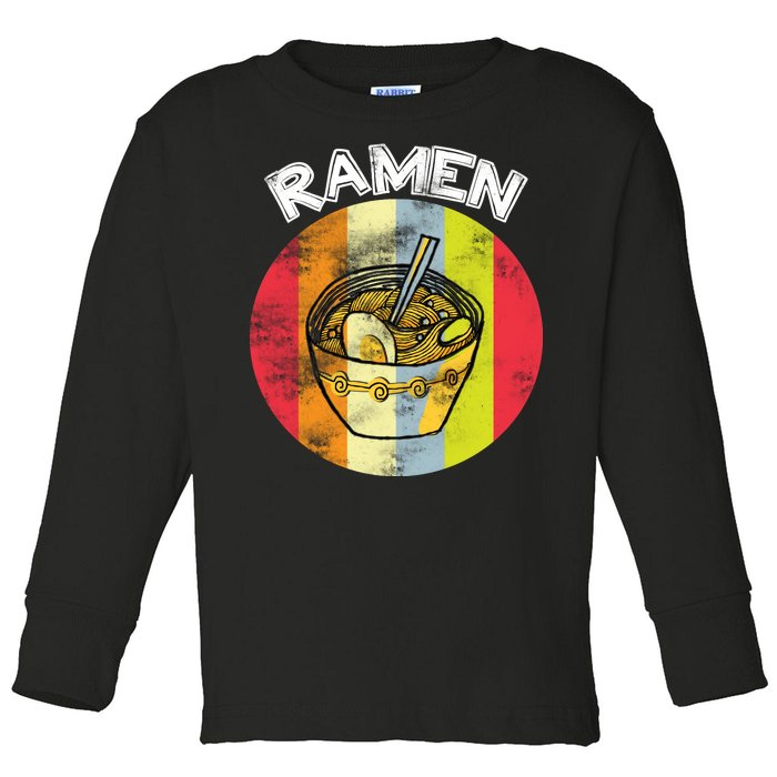 Vintage Ramen Toddler Long Sleeve Shirt