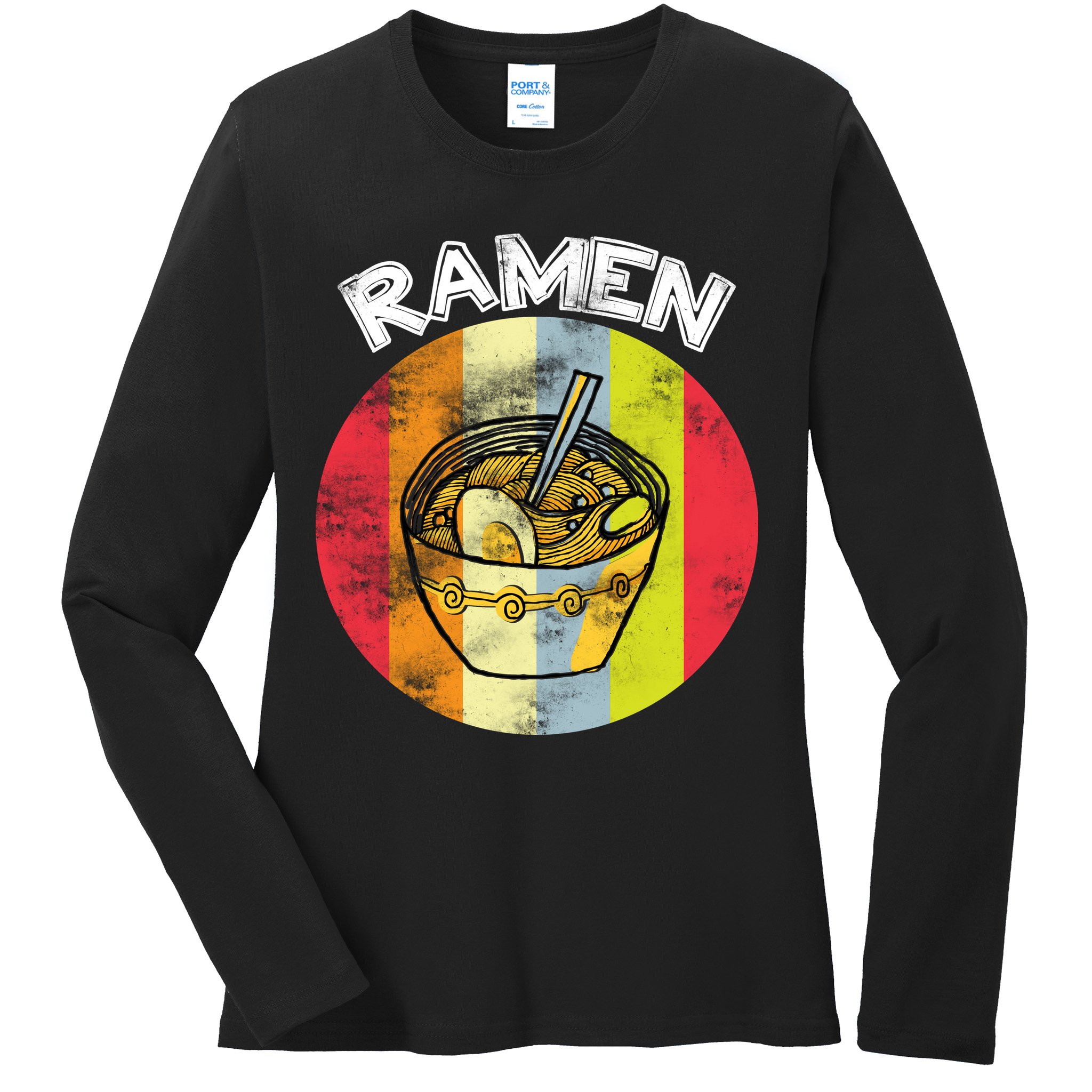 Vintage Ramen Ladies Long Sleeve Shirt