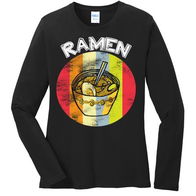 Vintage Ramen Ladies Long Sleeve Shirt