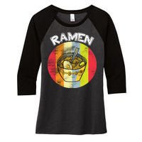 Vintage Ramen Women's Tri-Blend 3/4-Sleeve Raglan Shirt