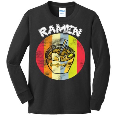 Vintage Ramen Kids Long Sleeve Shirt