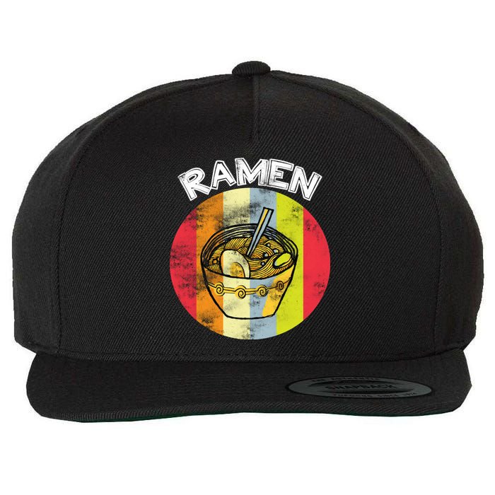 Vintage Ramen Wool Snapback Cap