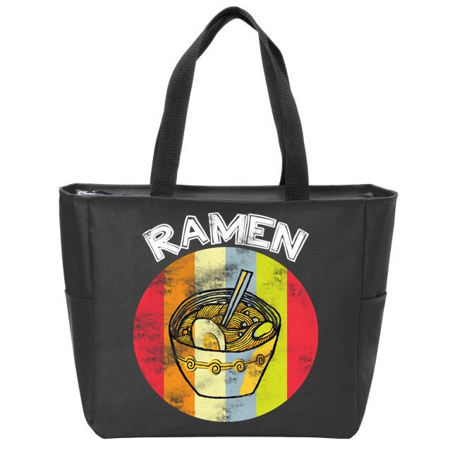 Vintage Ramen Zip Tote Bag