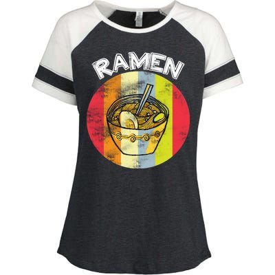 Vintage Ramen Enza Ladies Jersey Colorblock Tee