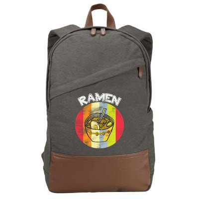 Vintage Ramen Cotton Canvas Backpack