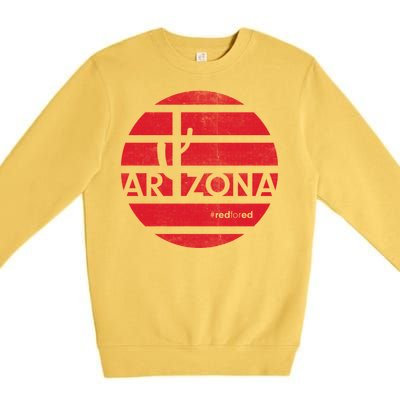 Vintage Red for Ed Arizona Cactus Premium Crewneck Sweatshirt