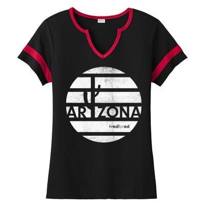 Vintage Red for Ed Arizona Cactus Ladies Halftime Notch Neck Tee