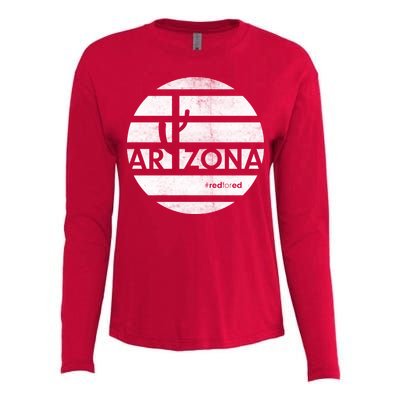 Vintage Red for Ed Arizona Cactus Womens Cotton Relaxed Long Sleeve T-Shirt